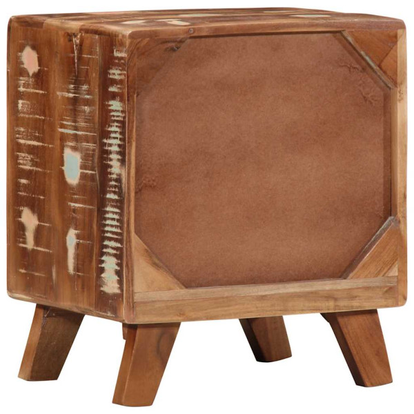 Mesilla de noche 2 uds 40x32x46 cm madera maciza reciclada M 4