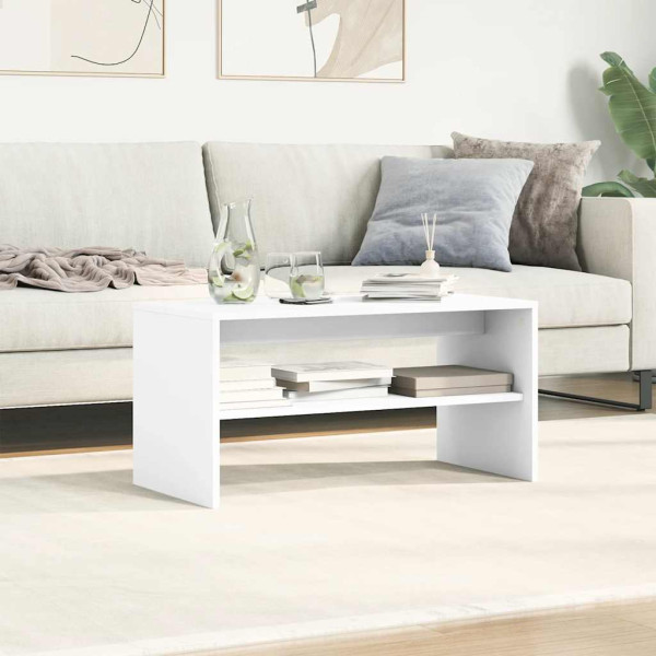Mueble para TV madera contrachapada blanco 80x40x40 cm M 4
