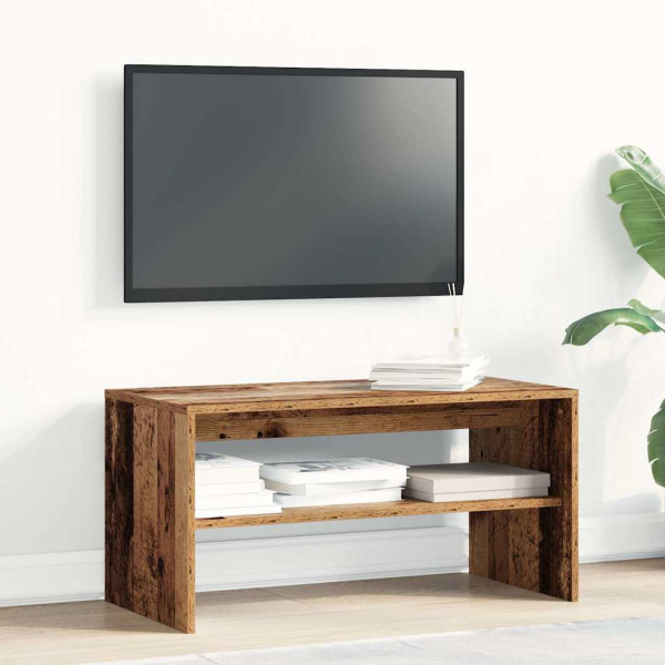 Mueble para TV madera contrachapada envejecida 80x40x40 cm M 4