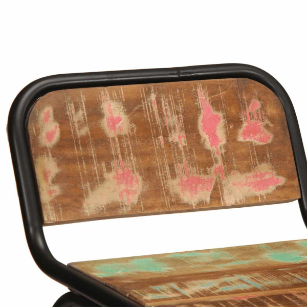 Bancos de bar 4 pcs 46x35.5x80 cm Madeira Maciça Recuperada M 5