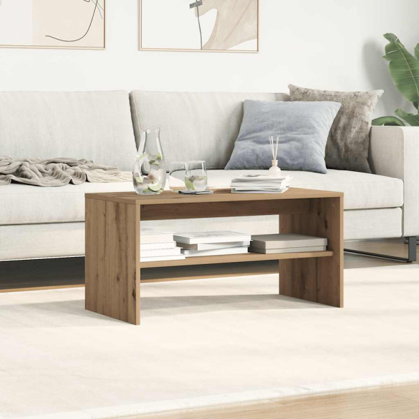 Mueble de TV madera de ingeniería roble artesanal 80x40x40 cm M 4