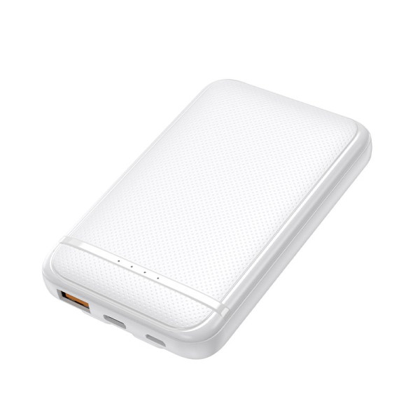 Bateria Externa Power Bank 5000 mAh COOL (2 Cables: TIPO C / Lightning) Blanco M 4