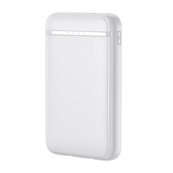 Bateria Externa Power Bank 5000 mAh COOL (2 Cables: TIPO C / Lightning) Blanco M 5