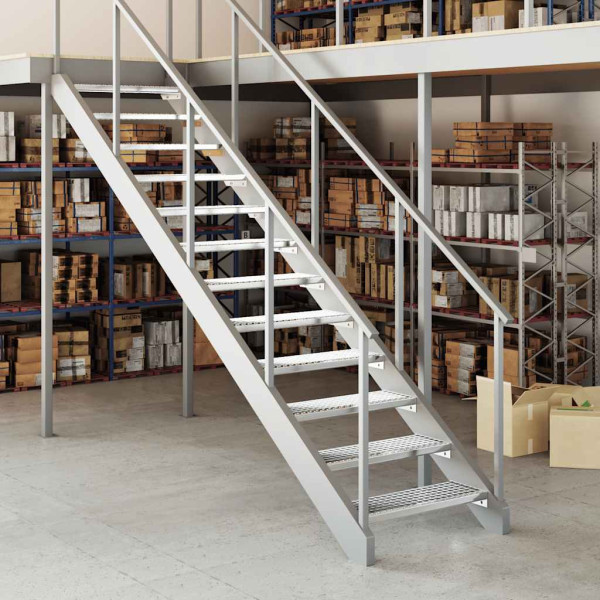 Degrau em grade 70x24x7 cm aço galvanizado M 3