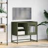 Mueble para TV de acero verde oliva 68x39x60.5 cm 4