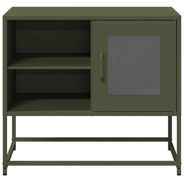 Mueble para TV de acero verde oliva 68x39x60.5 cm M 5