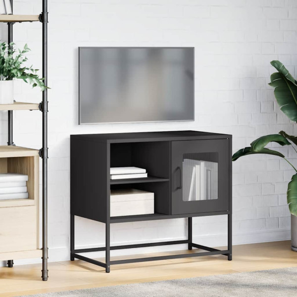 Mueble para TV de acero negro 68x39x60.5 cm M 4