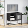 Mueble para TV de acero negro 68x39x60.5 cm 4