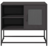 Mueble para TV de acero negro 68x39x60.5 cm 5