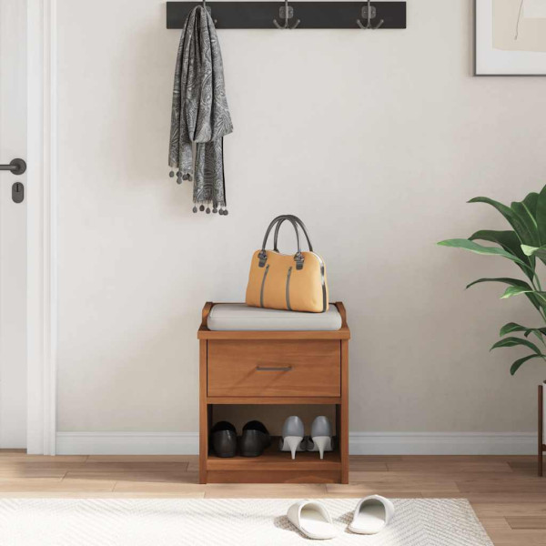 Banco de recibidor SANDNES madera maciza de pino 45x40x50 cm M 3