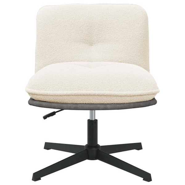 Silla de oficina giratoria tela color crema M 4