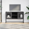 Mueble para TV de acero negro 100.5x39x60.5 cm 3