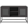 Mueble para TV de acero negro 100.5x39x60.5 cm 5