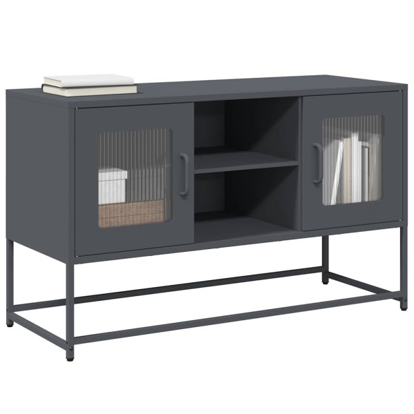 Mueble para TV de acero gris antracita 100.5x39x60.5 cm D