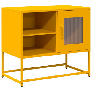 Mueble para TV de acero amarillo mostaza 68x39x60.5 cm H