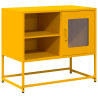 Mueble para TV de acero amarillo mostaza 68x39x60.5 cm 2
