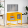 Mueble para TV de acero amarillo mostaza 68x39x60.5 cm 4