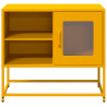 Mueble para TV de acero amarillo mostaza 68x39x60.5 cm 5