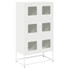 Aparador alto 68x39x123 cm aço branco 2