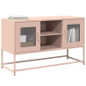 Mueble para TV de acero rosa 100.5x39x60.5 cm 1