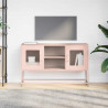 Mueble para TV de acero rosa 100.5x39x60.5 cm 3