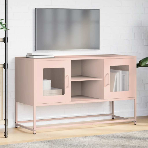 Móvel de TV 100.5x39x60.5 cm aço rosa M 4