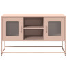 Mueble para TV de acero rosa 100.5x39x60.5 cm 5