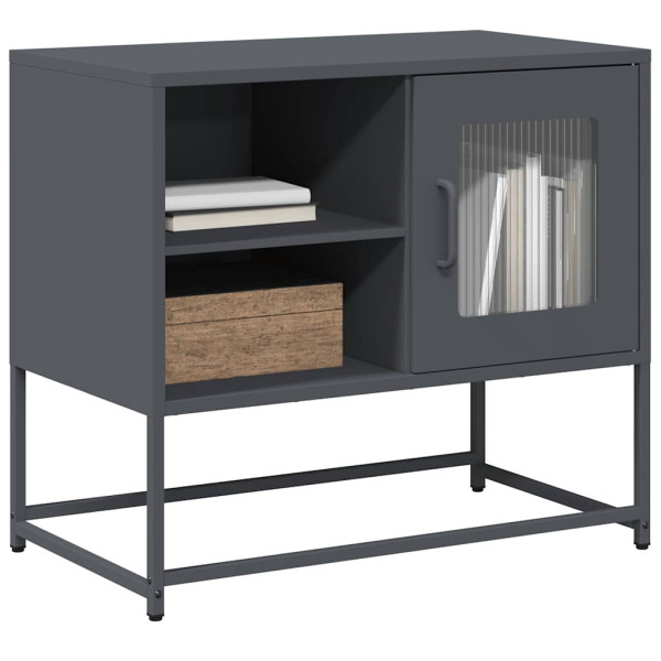 Mueble para TV de acero gris antracita 68x39x60.5 cm D