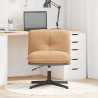 Silla de oficina giratoria de tela beige 3