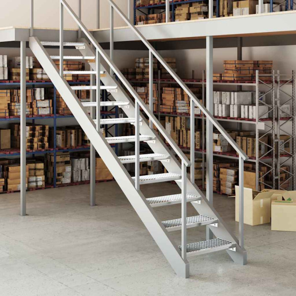 Degrau em grade 60x24x7 cm aço galvanizado M 3