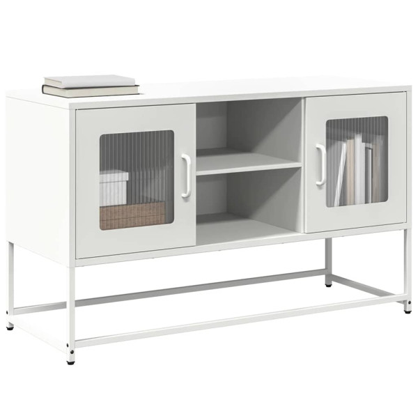 Mueble para TV de acero blanco 100.5x39x60.5 cm D