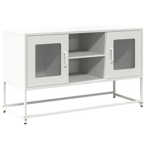 Mueble para TV de acero blanco 100.5x39x60.5 cm H