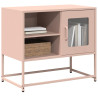 Mueble para TV de acero rosa 68x39x60.5 cm 1