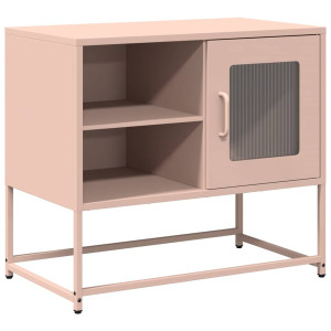 Mueble para TV de acero rosa 68x39x60.5 cm H