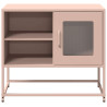 Mueble para TV de acero rosa 68x39x60.5 cm 5