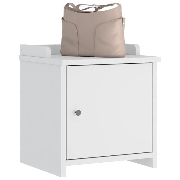 Banco de recibidor SANDNES madera maciza pino blanco 45x40x50cm D