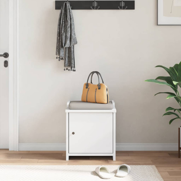 Banco de recibidor SANDNES madera maciza pino blanco 45x40x50cm M 4