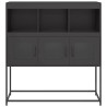 Aparador 100.5x39x107 cm aço laminado a frio preto 5