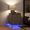 Mesa de cabeceira com luzes LED 38x34x50 cm carvalho sonoma 5
