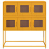Aparador de acero laminado en frío amarillo 100.5x39x107 cm 5