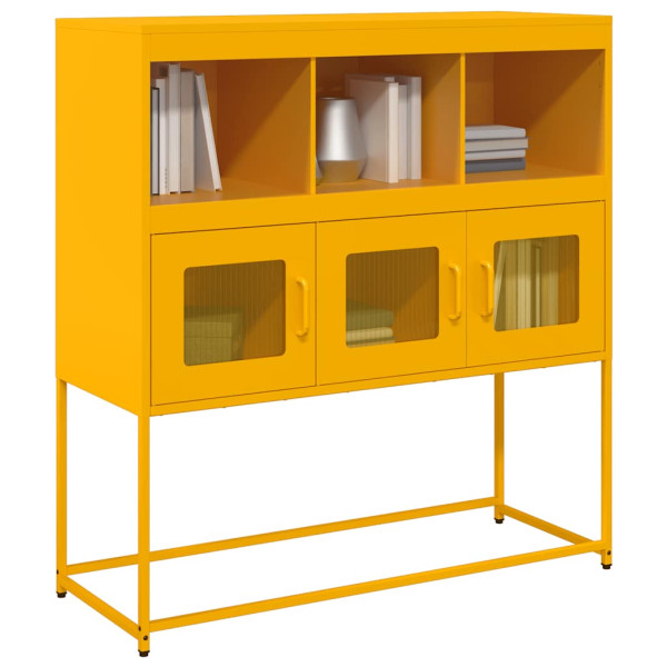 Aparador de acero laminado en frío amarillo 100.5x39x107 cm D