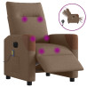 Sillón reclinable de masaje eléctrico tela marrón 1
