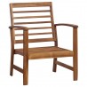 Conjunto lounge de jardim 4 pcs madeira de acácia maciça 4