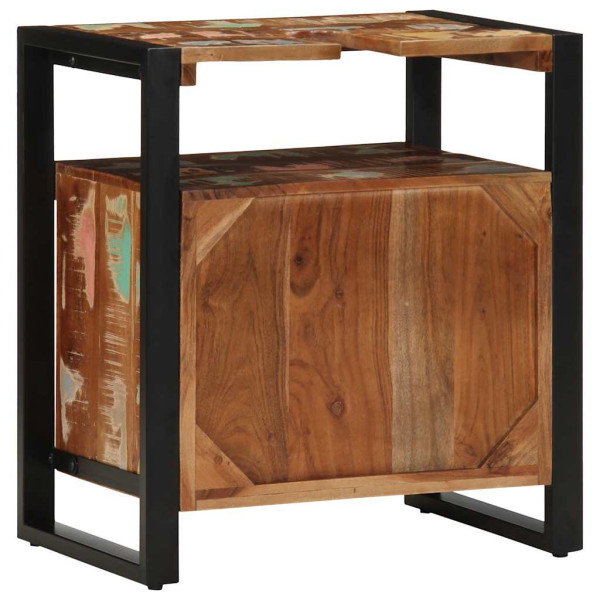 Mueble de baño para lavabo madera maciza reciclada 55x35x60 cm M 5