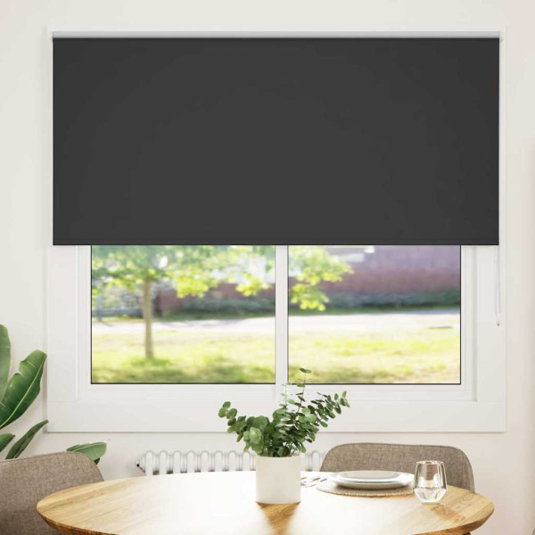 Estor Enrollable Opaco negro 145x130 cm Tela Ancho 141.6 cm D