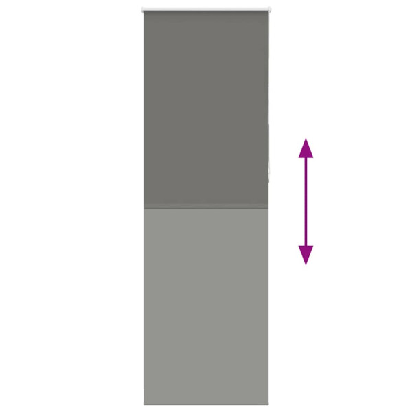 Enrollable Cinza opaco 70x230 cm Tecido de largura 65,7 cm M 5