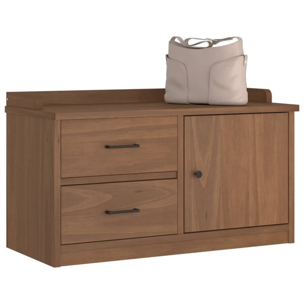 Banco de recibidor SANDNES madera maciza de pino 87x40x50 cm D