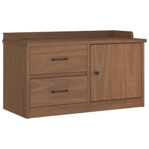 Banco de recibidor SANDNES madera maciza de pino 87x40x50 cm H