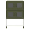 Aparador de acero verde oliva 68x39x107 cm 5
