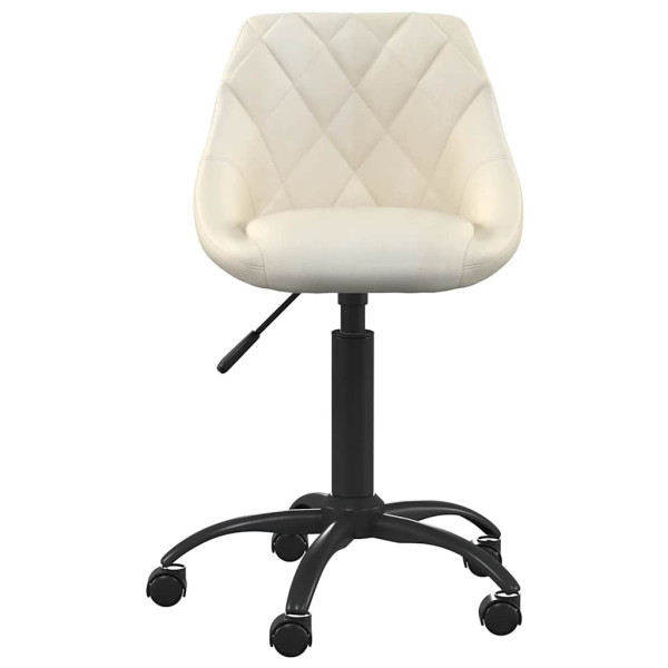 Silla de comedor de terciopelo crema M 3
